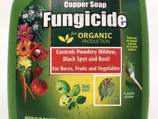 Copper-based fungicide label