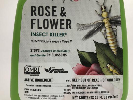 Insect Pesticide Label