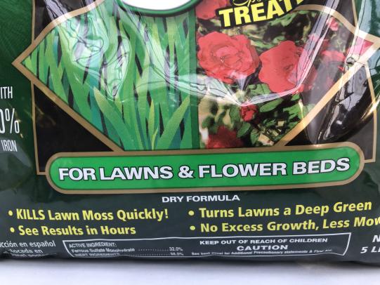Iron-based lawn product